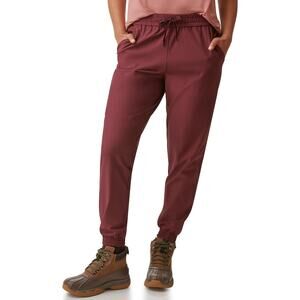 Bass Outdoors Womens Woven Sweatpants XL Red Maroon Drawstring High Rise NWOT